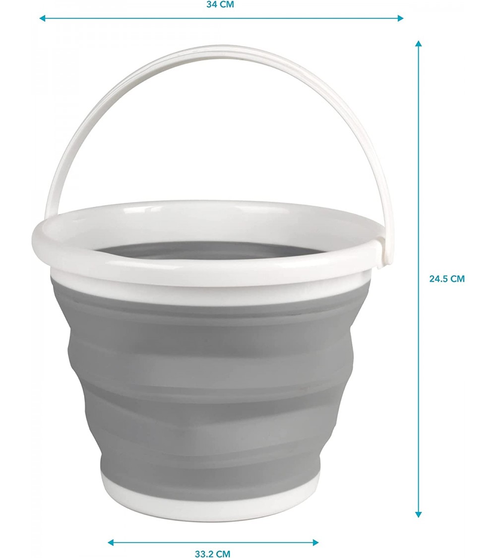 Collapsible 10 Liter/2.64 Gallon Silicon Bucket,BPA Free