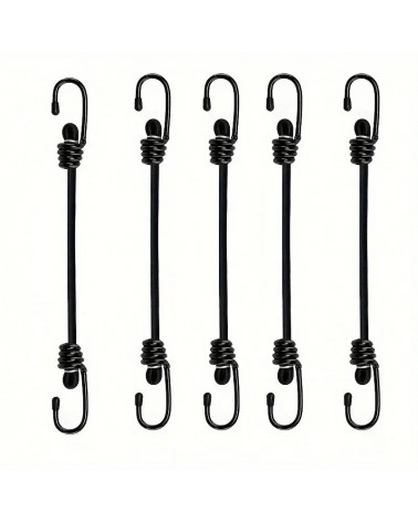 5 Pcs - Elastic straps with hooks